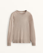 ROUND NECK KNIT JUMPER 10% CASHMERE