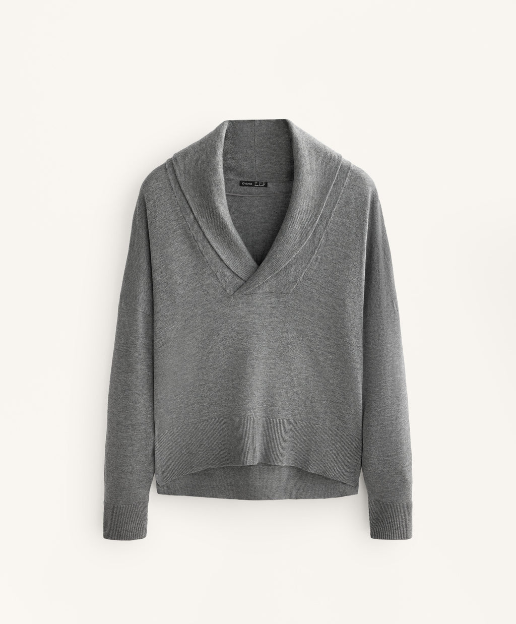 V NECK JUMPER WITH LAPEL