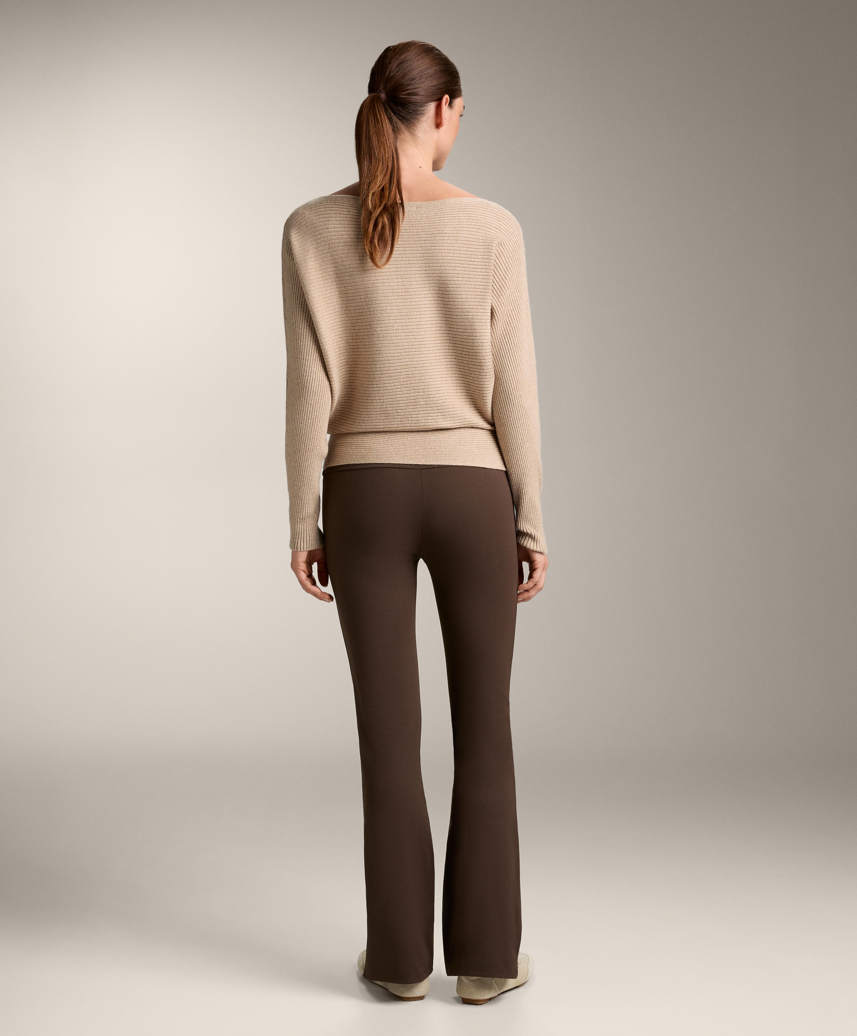 OFF THE SHOULDER RIB KNIT JUMPER