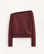 OFF THE SHOULDER RIB KNIT JUMPER