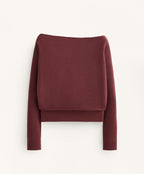 OFF THE SHOULDER RIB KNIT JUMPER