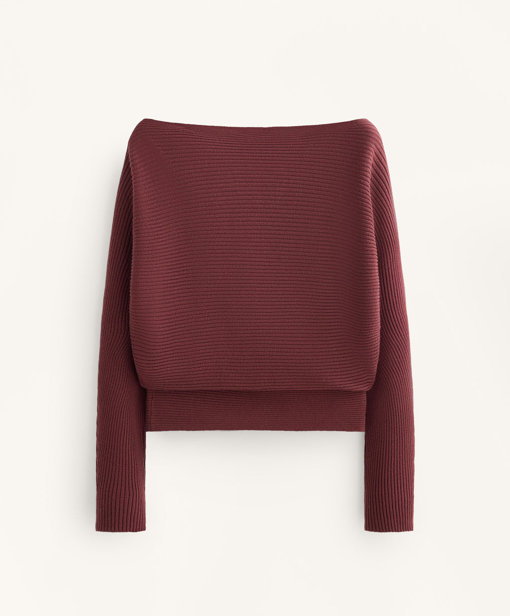 OFF THE SHOULDER RIB KNIT JUMPER