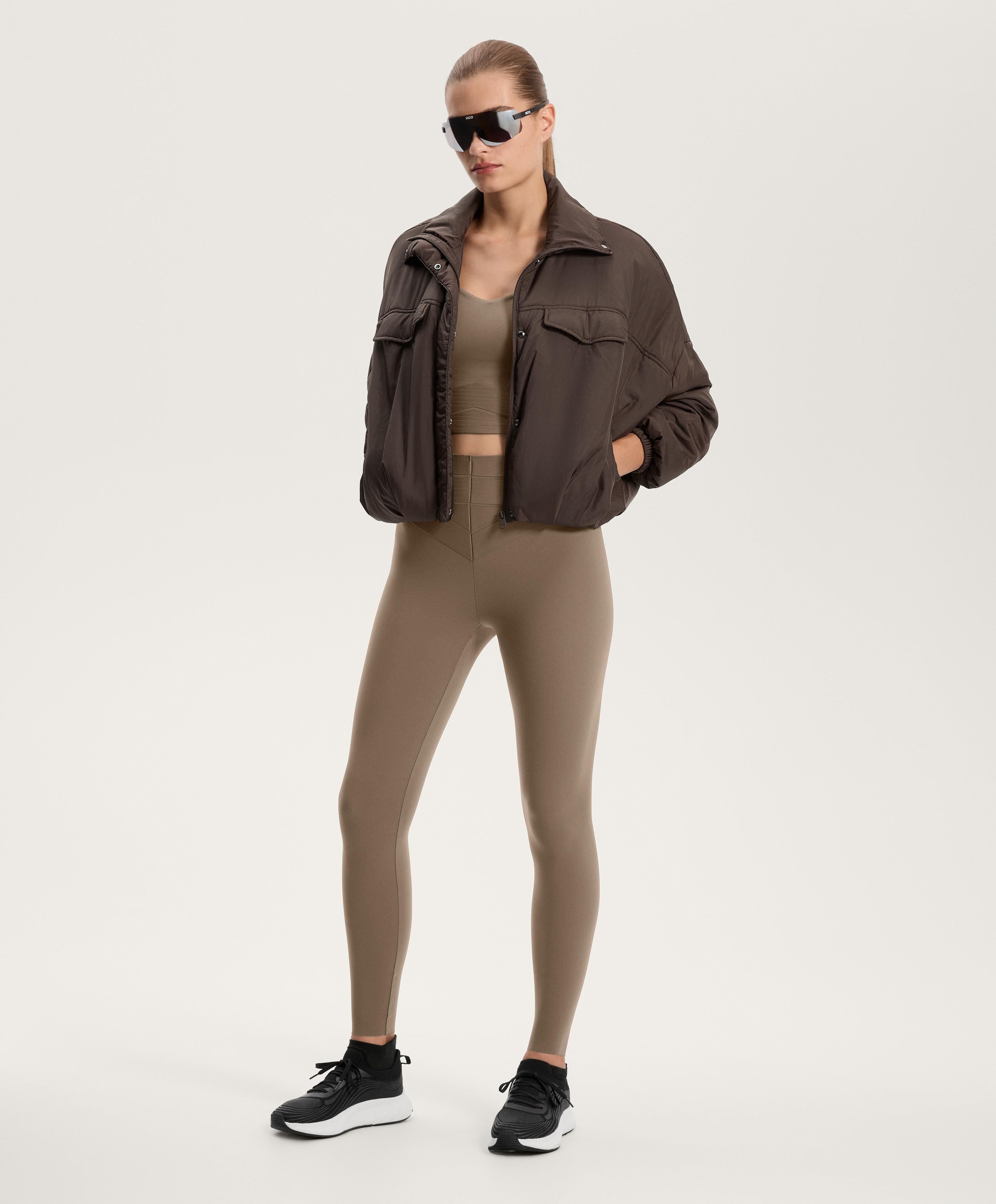 ANKLE LENGTH HIGH RISE COMPRESSIVE CORE CONTROL BLOCK LEGGINGS 65 CM