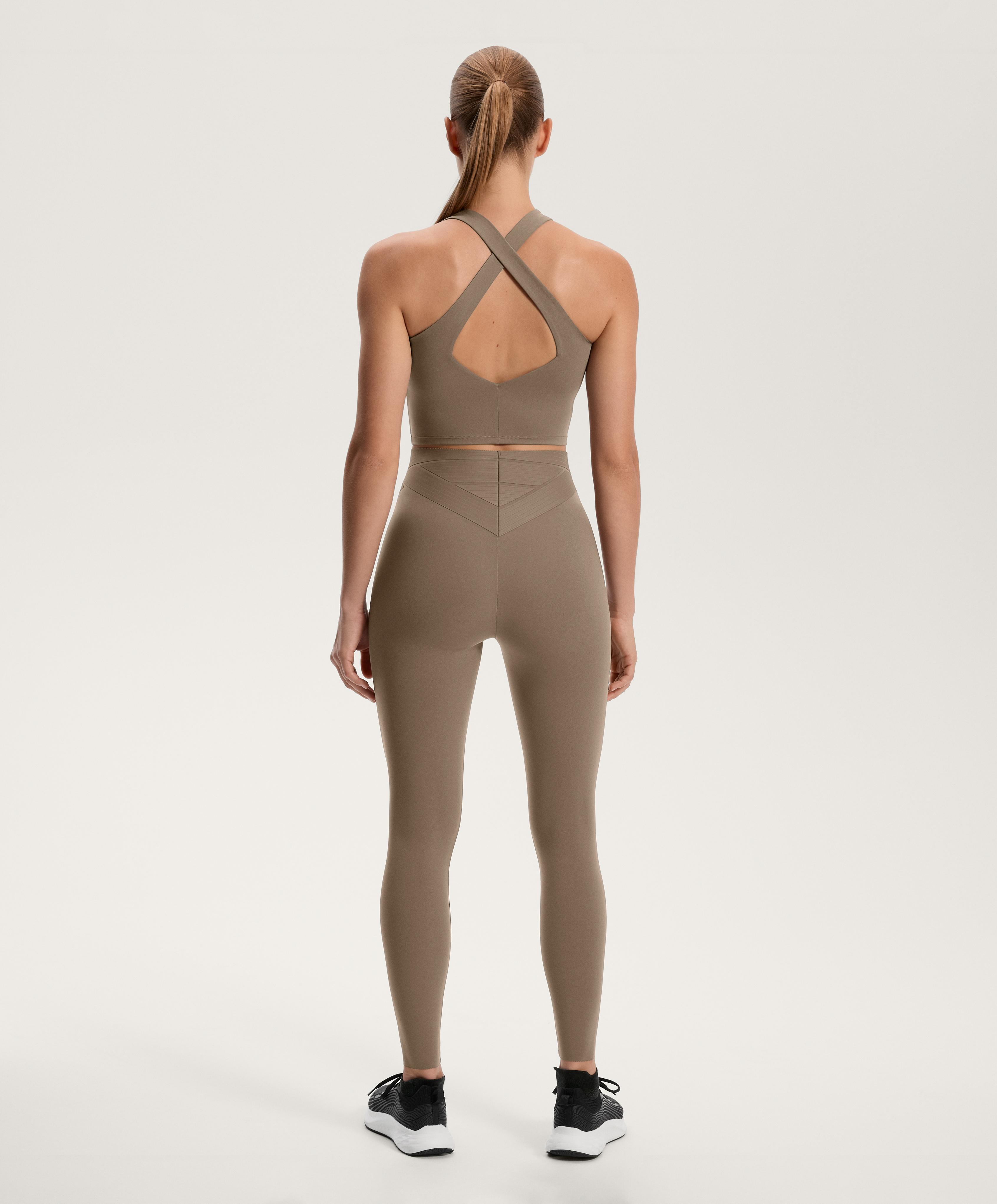 ANKLE LENGTH HIGH RISE COMPRESSIVE CORE CONTROL BLOCK LEGGINGS 65 CM