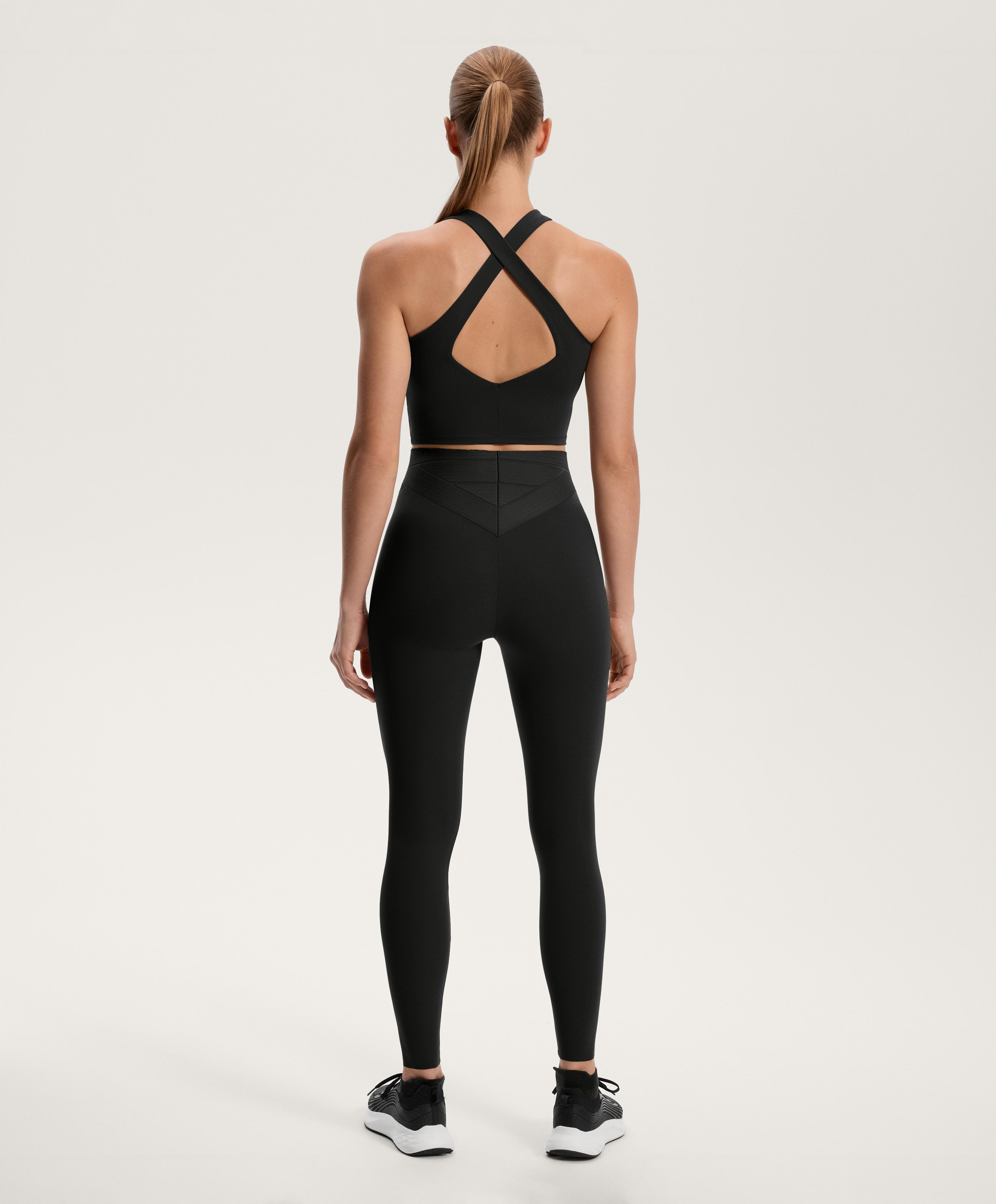 ANKLE LENGTH HIGH RISE COMPRESSIVE CORE CONTROL BLOCK LEGGINGS 65 CM