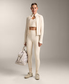 WAFFLE V NECK TOP