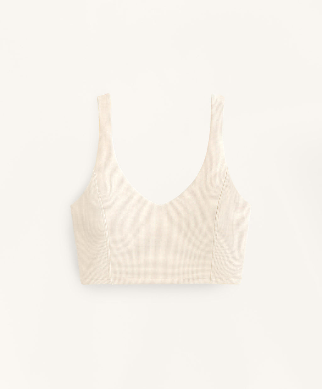 WAFFLE V NECK TOP