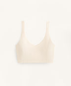 WAFFLE V NECK TOP