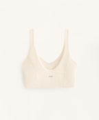 WAFFLE V NECK TOP