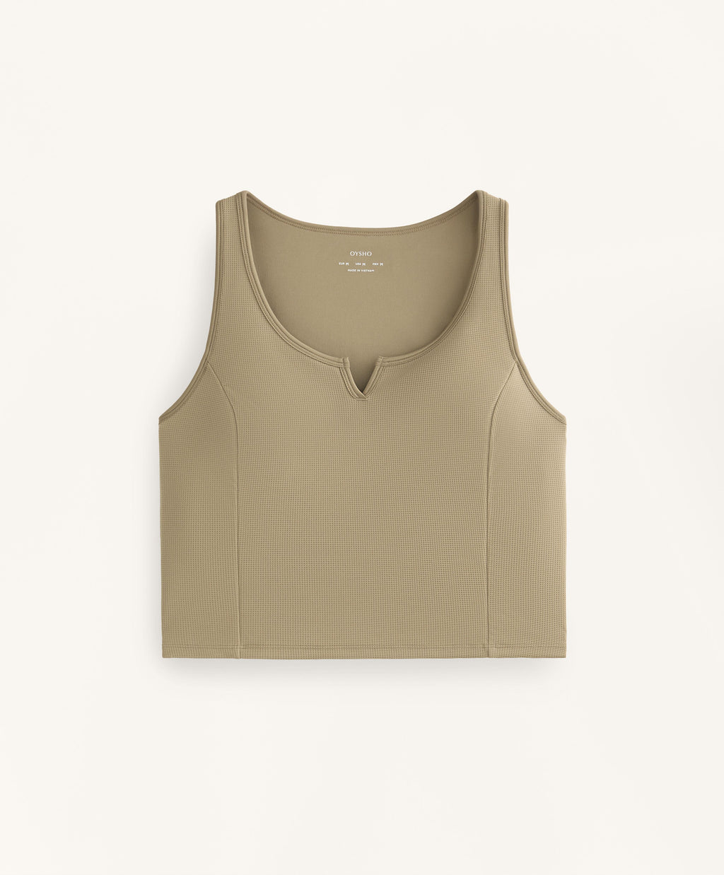 SLEEVELESS WAFFLE TANK TOP