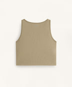 SLEEVELESS WAFFLE TANK TOP