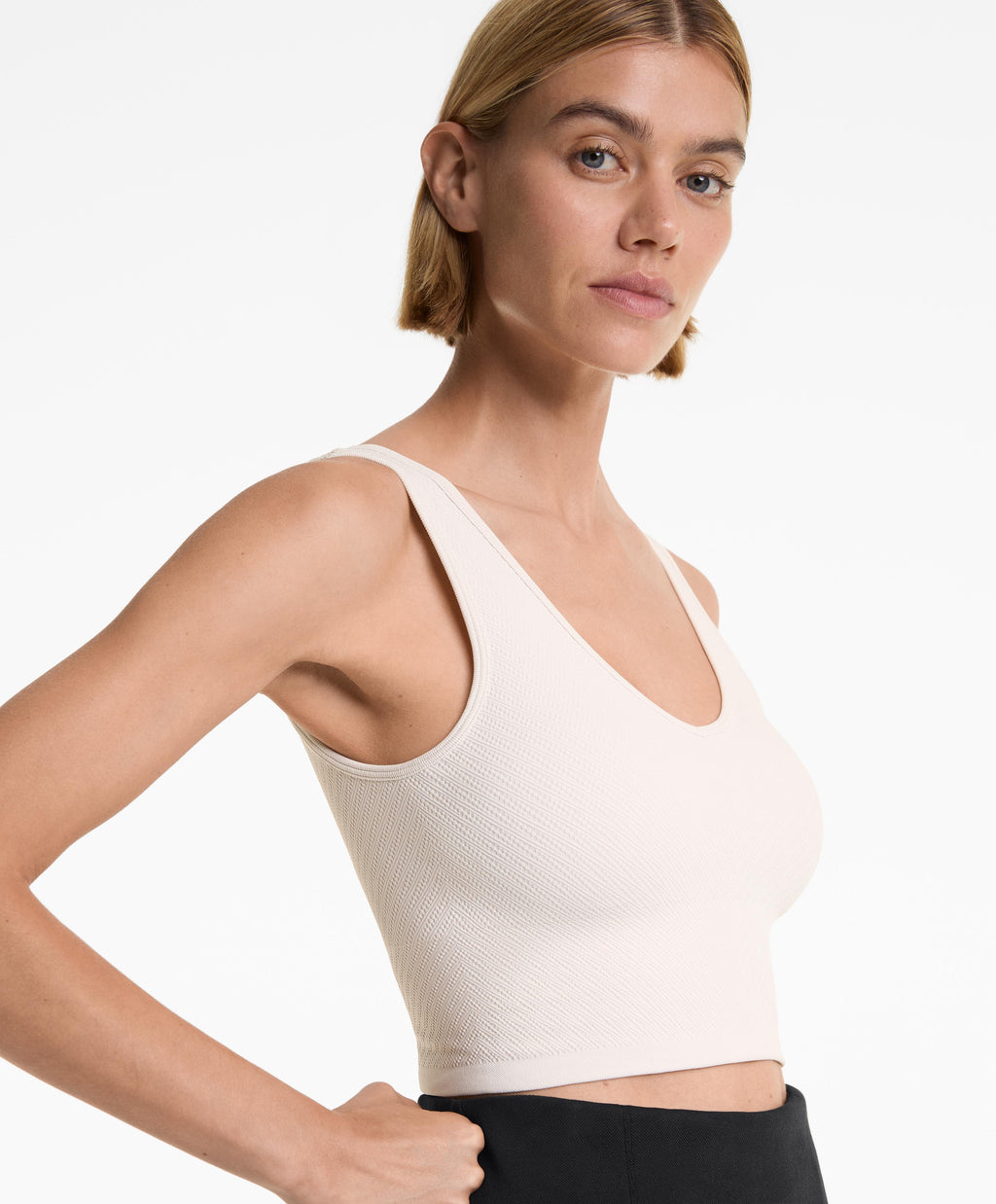 STRUCTURED RIB TANK TOP