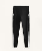 COMPRESSIVE HIGH RISE ANKLE LENGTH LEGGINGS WITH SIDE STRIPES 65CM