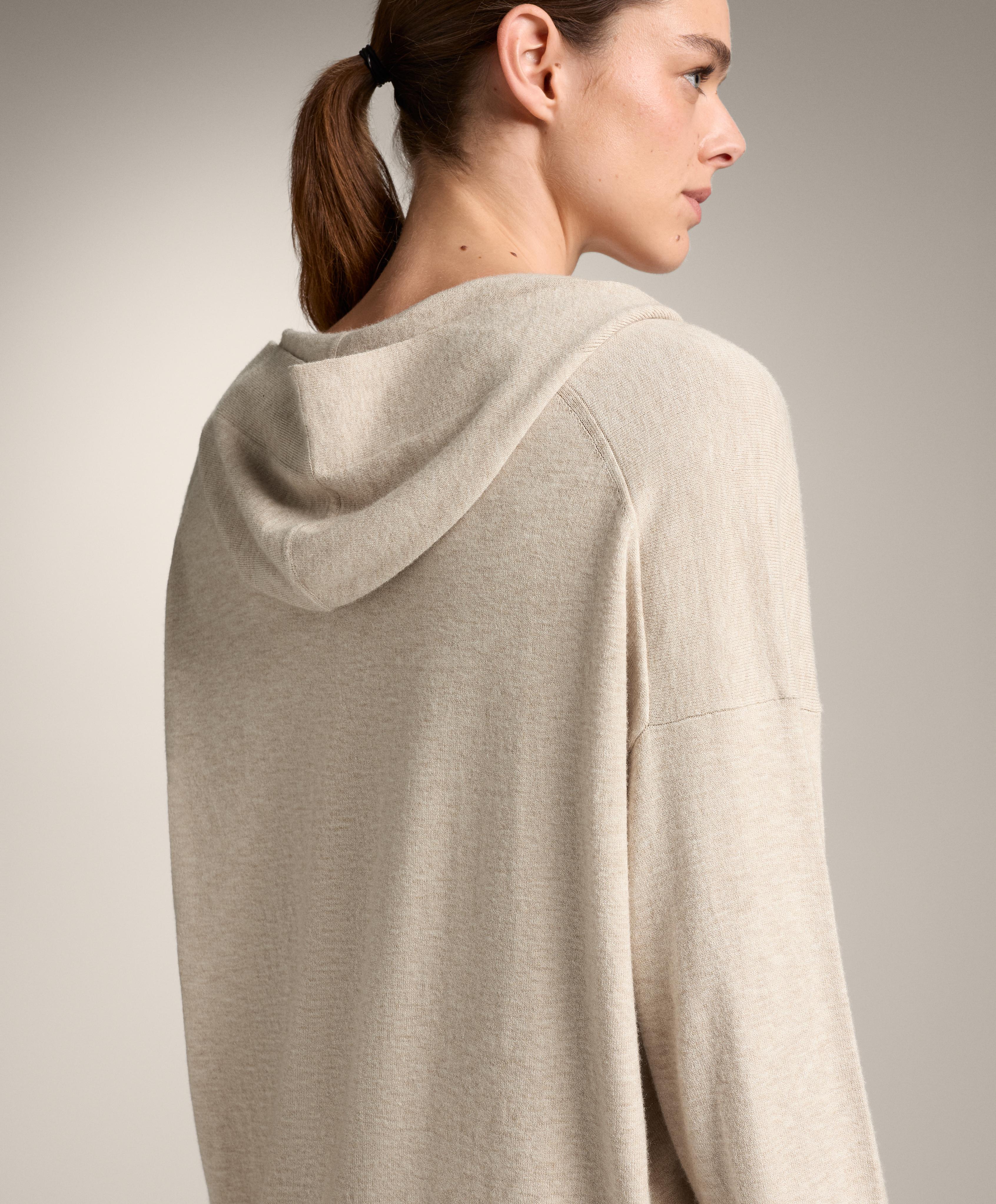FINE KNIT HOODED JUMPER