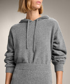 100% CASHMERE KNIT HOODIE SWEATSHIRT