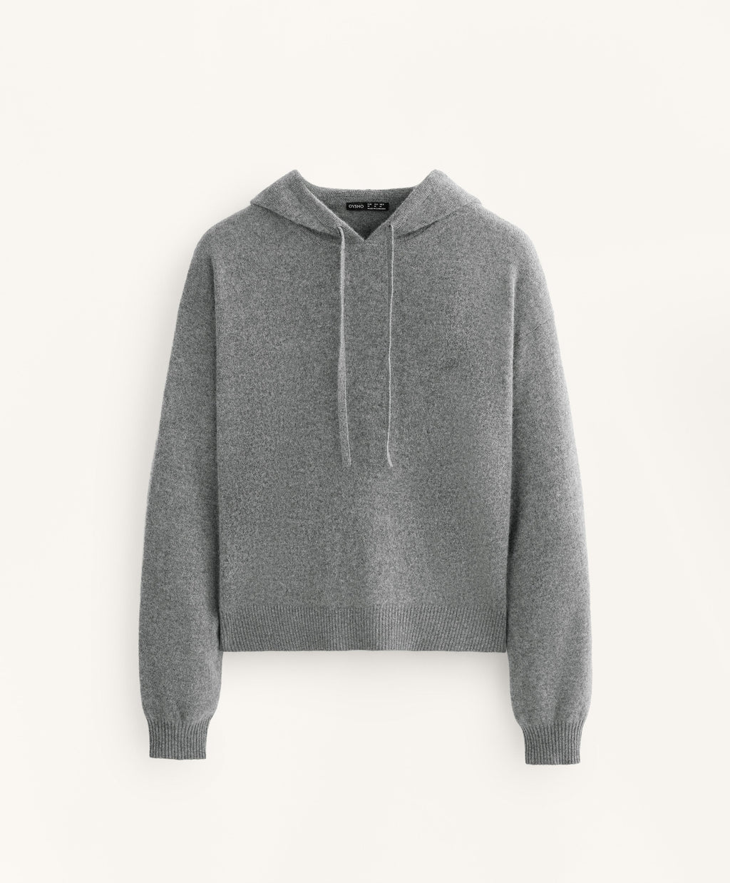 100% CASHMERE KNIT HOODIE SWEATSHIRT