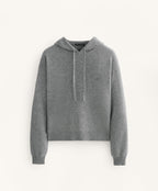 100% CASHMERE KNIT HOODIE SWEATSHIRT