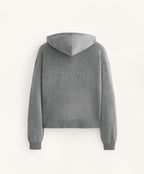 100% CASHMERE KNIT HOODIE SWEATSHIRT