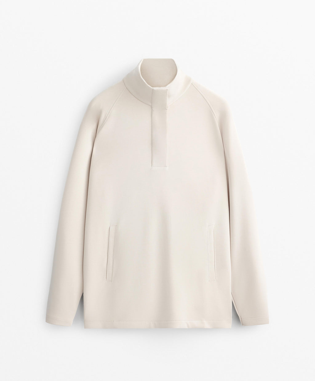 LONG BACK PLEAT SWEATSHIRT WITH SOFT TOUCH MODAL