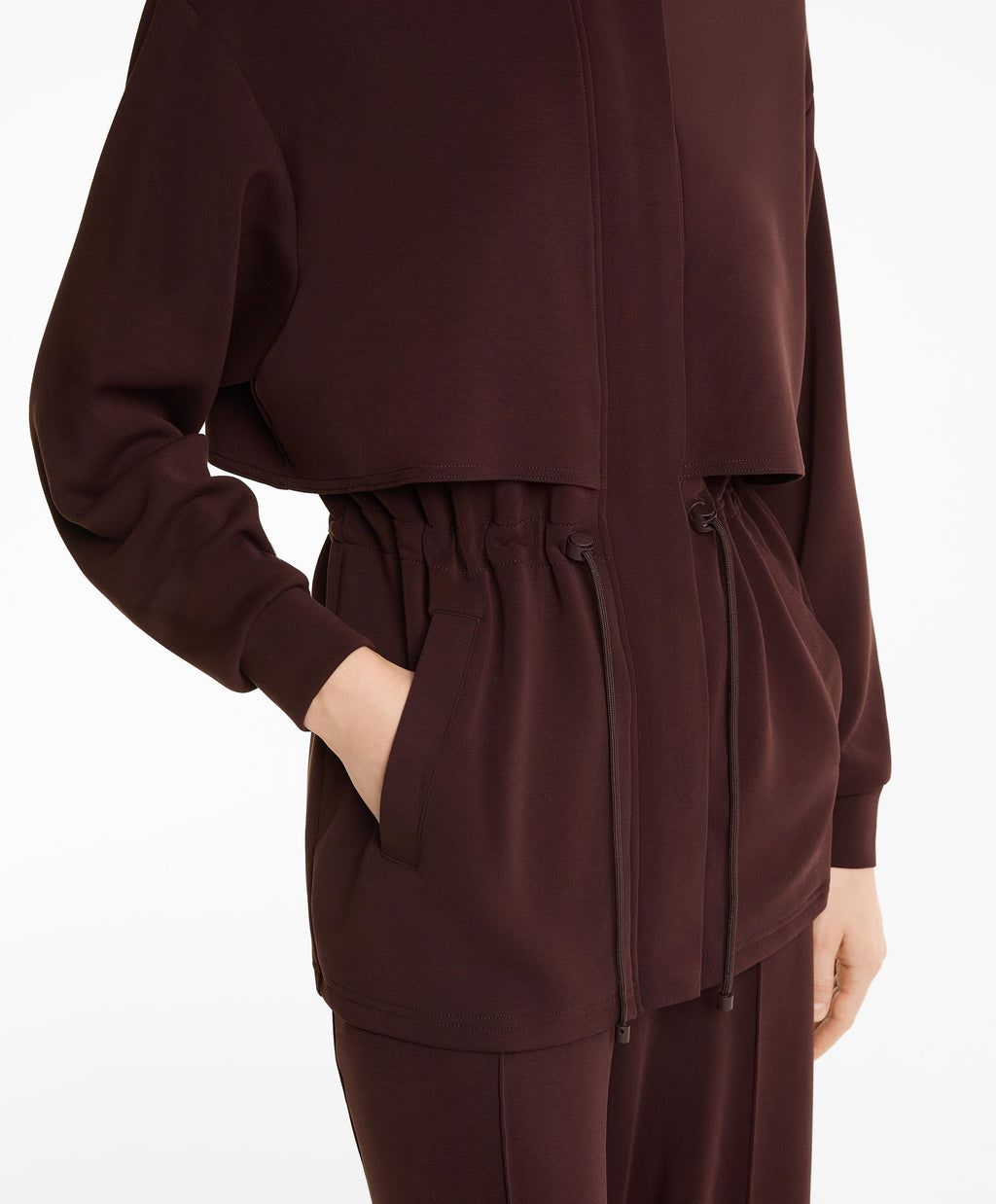 LONG SOFT FEEL MODAL JACKET WITH POCKETS