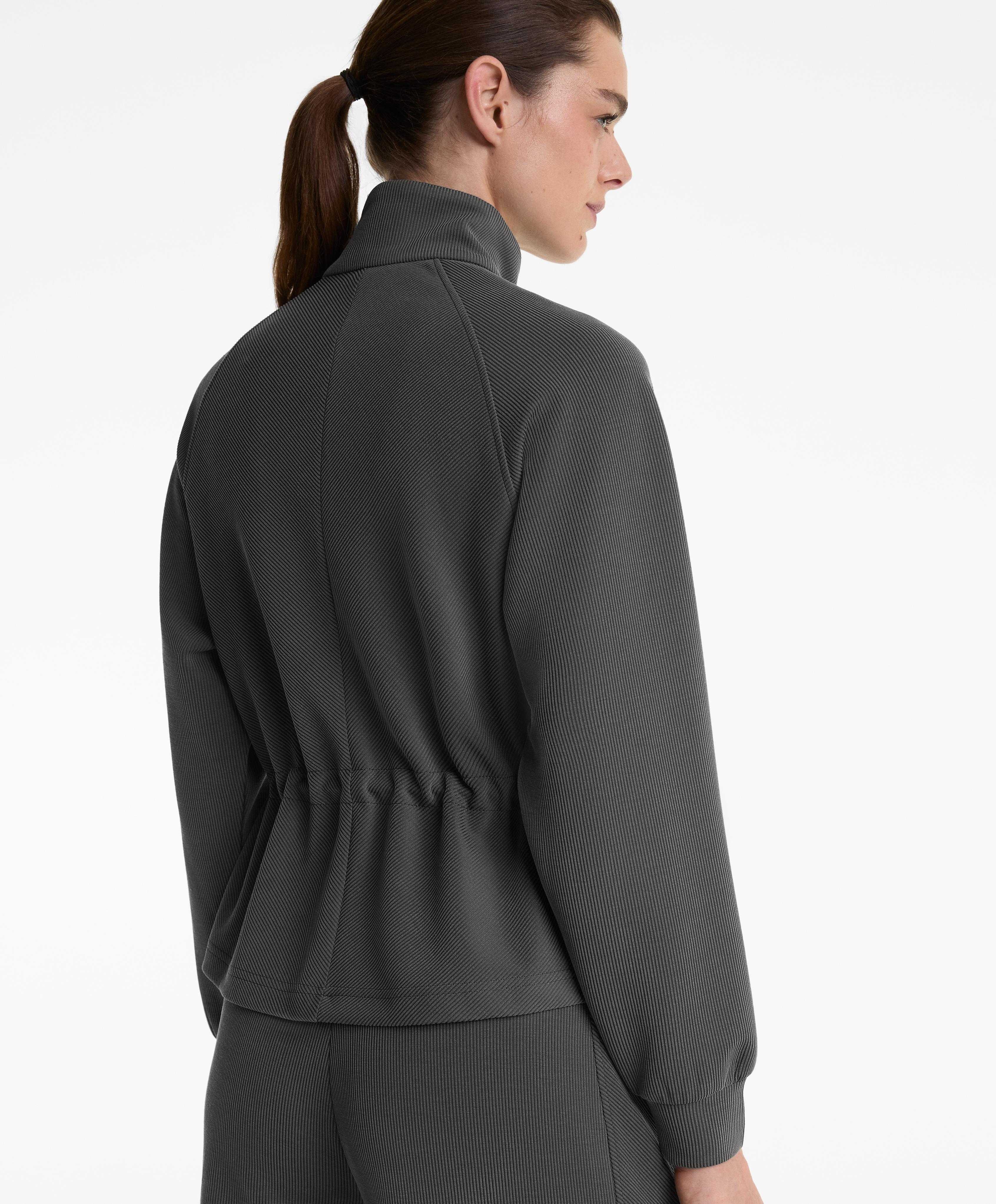 ADJUSTABLE WAIST RIB JACKET 29% MODAL