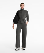 ADJUSTABLE WAIST RIB JACKET 29% MODAL