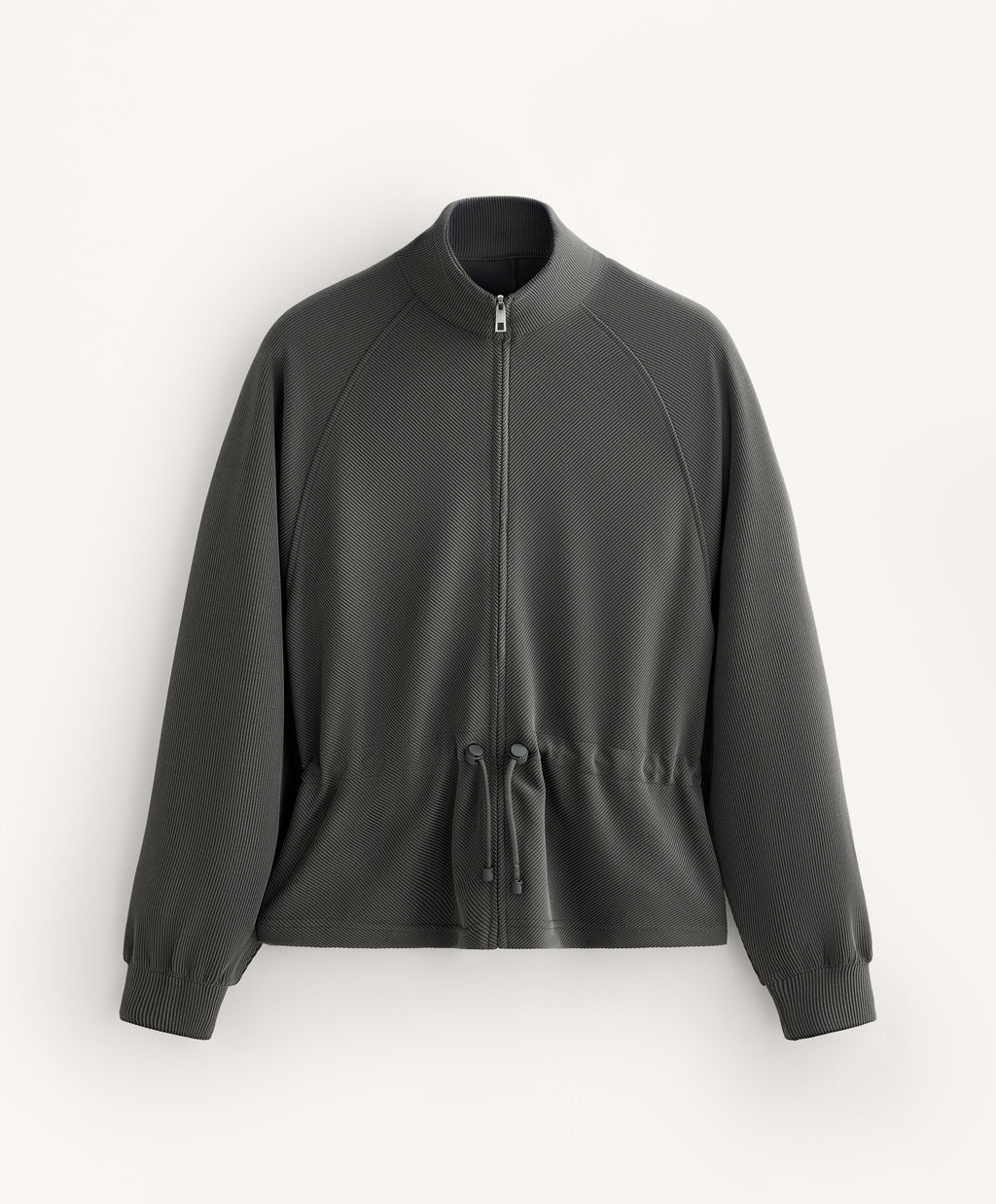 ADJUSTABLE WAIST RIB JACKET 29% MODAL