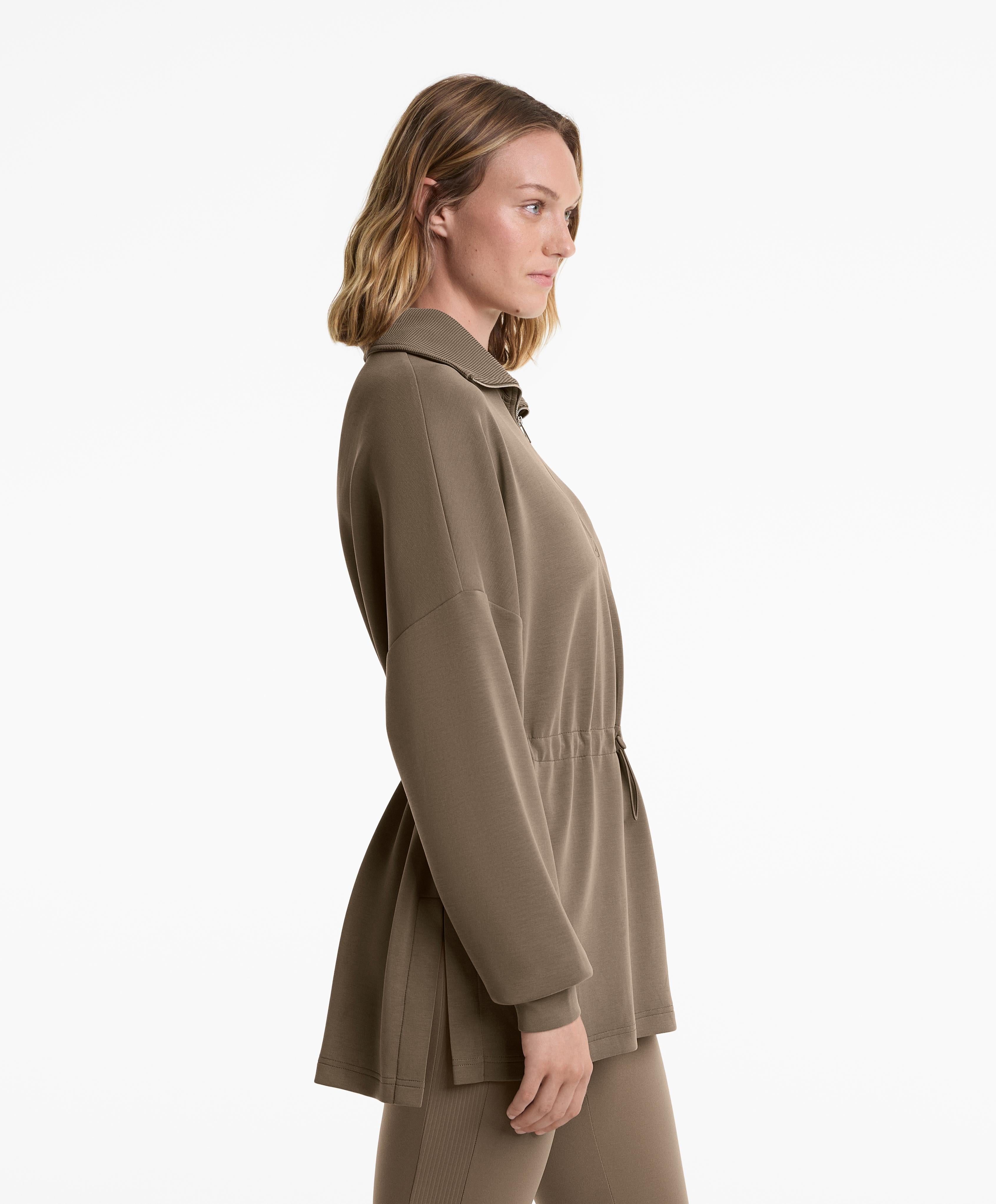 SOFT TOUCH HALF ZIP SWEATSHIRT WITH MODAL