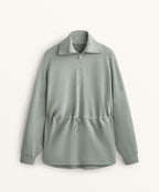 SOFT TOUCH HALF ZIP SWEATSHIRT WITH MODAL