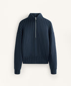 STRIPED HALF ZIP SWEATSHIRT WITH SOFT TOUCH MODAL