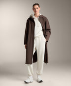 BOXY HOODED SWEATSHIRT WITH BRUSHED MODAL