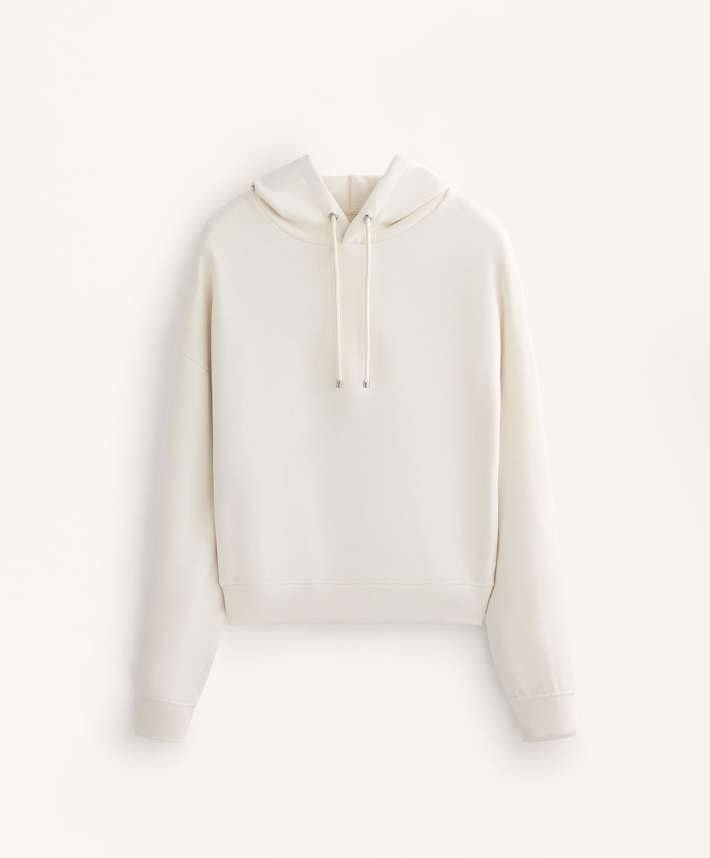 BOXY HOODED SWEATSHIRT WITH BRUSHED MODAL