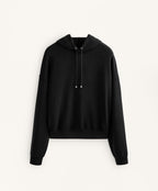 BOXY HOODED SWEATSHIRT WITH BRUSHED MODAL