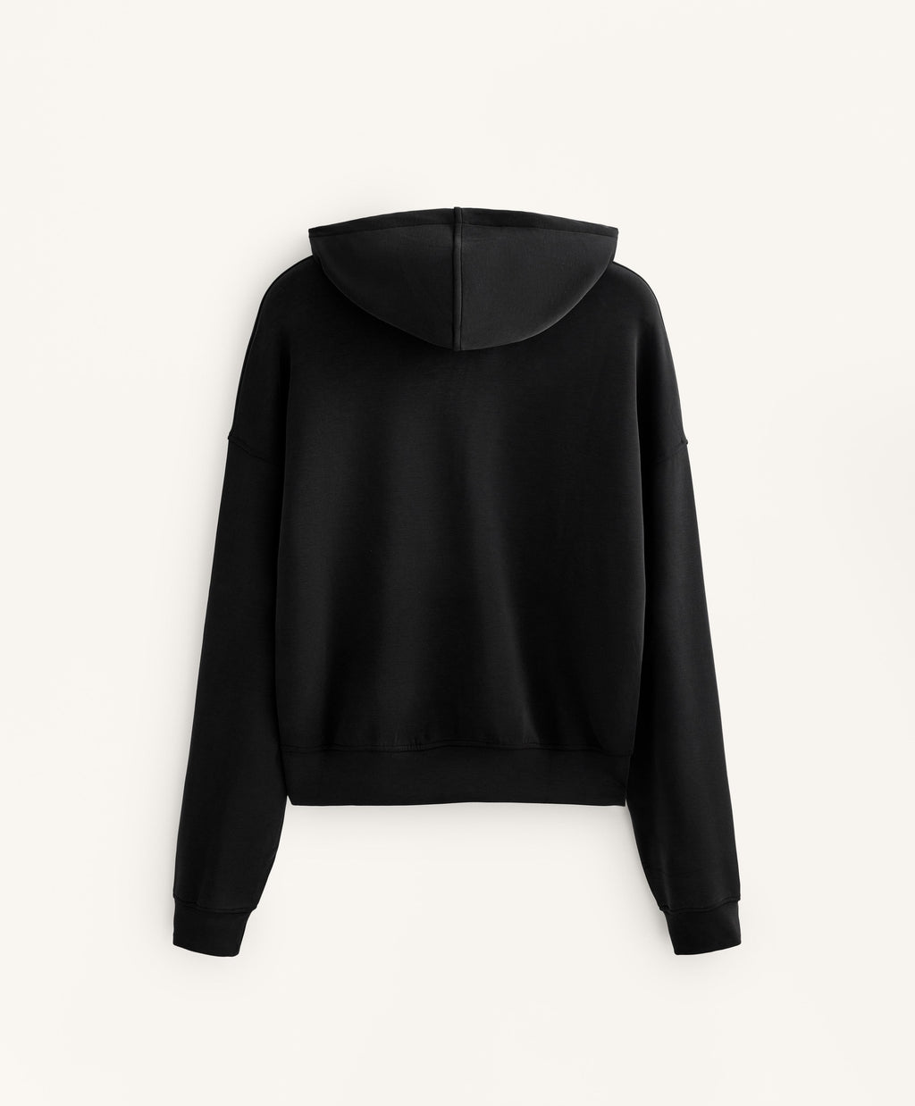 BOXY HOODED SWEATSHIRT WITH BRUSHED MODAL