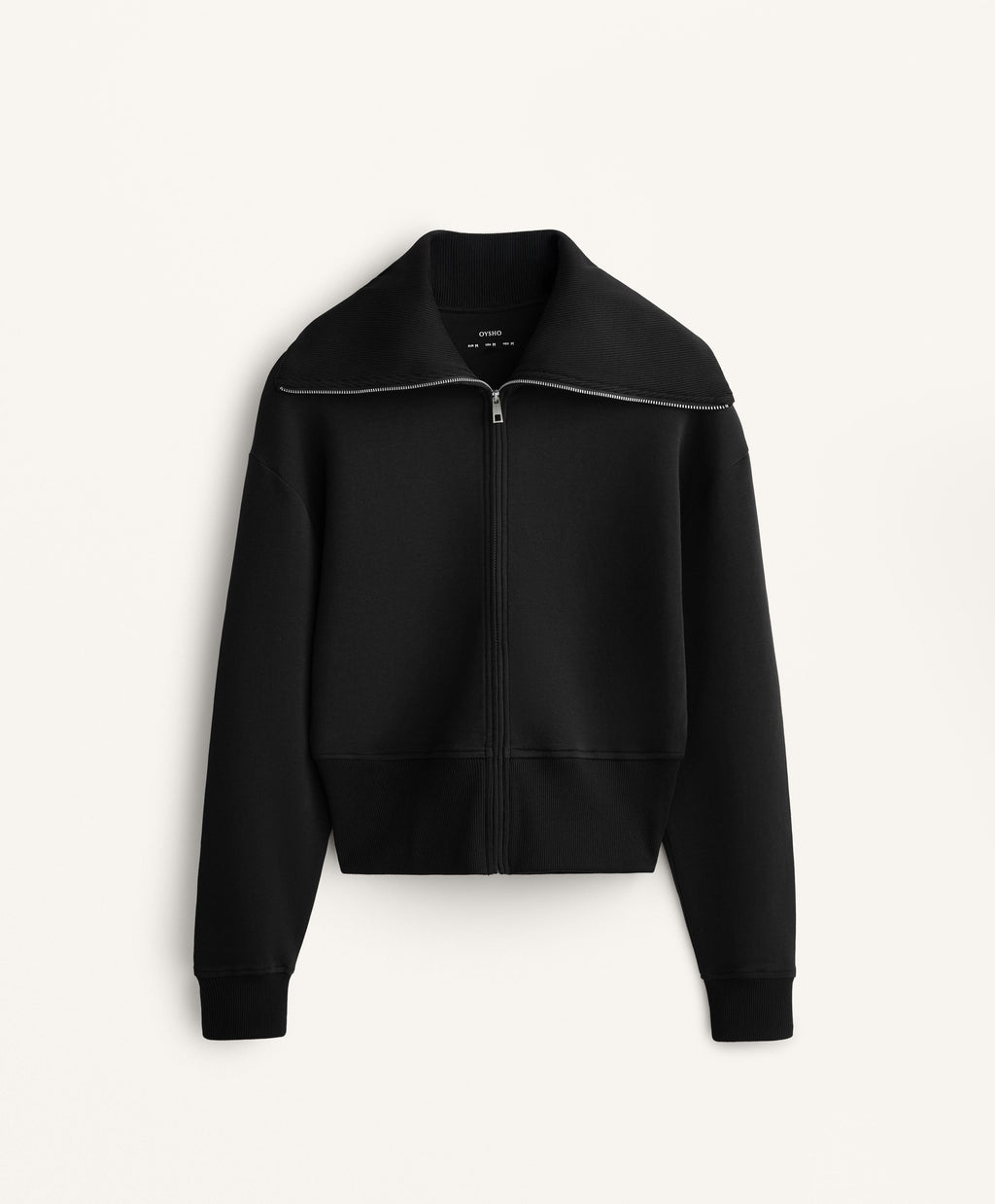COTTON BLEND HIGH NECK JACKET