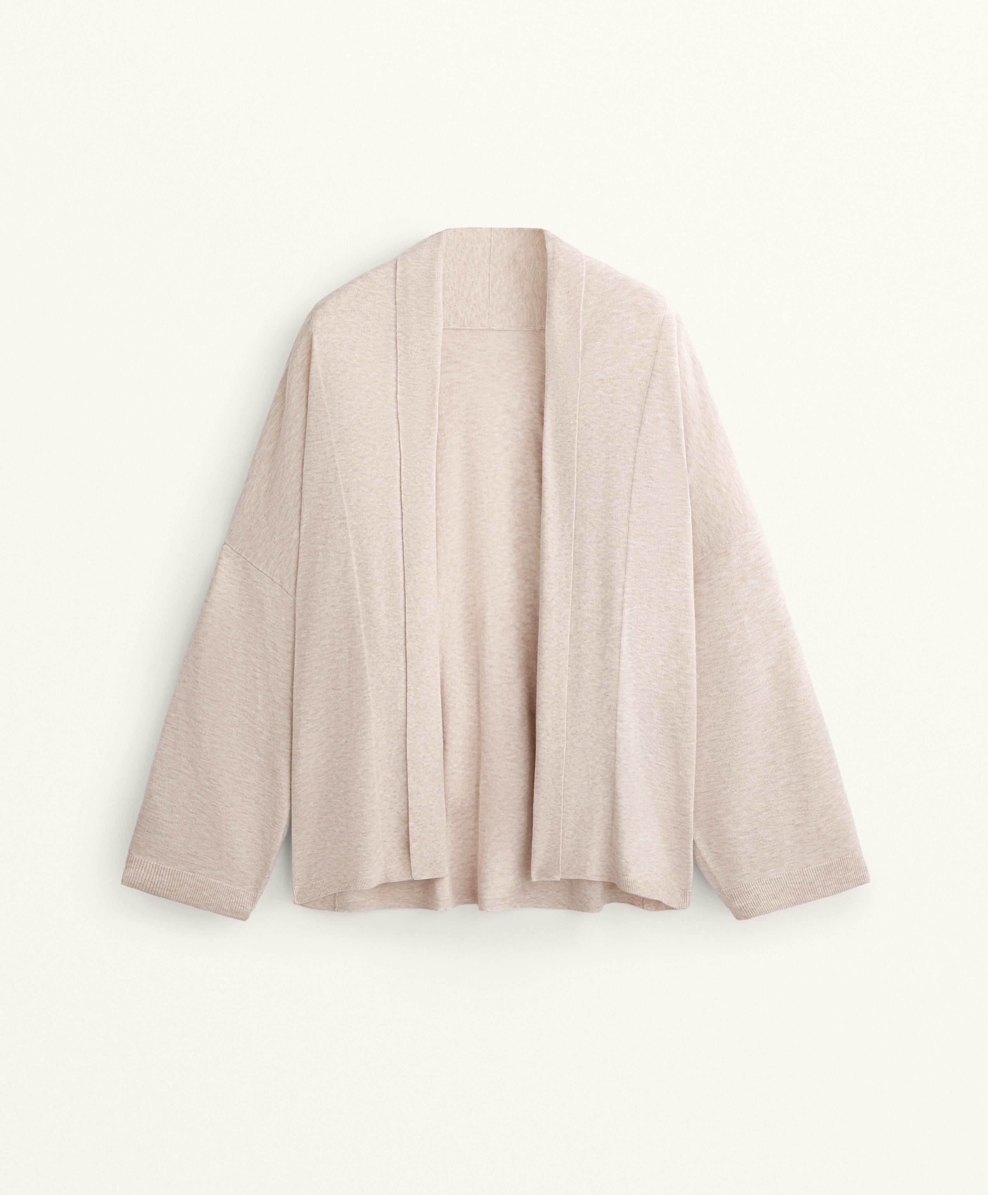 LAPEL COLLAR KNIT CARDIGAN