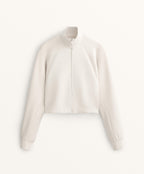STRIPED HIGH NECK JACKET WITH SOFT TOUCH MODAL
