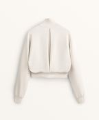 STRIPED HIGH NECK JACKET WITH SOFT TOUCH MODAL