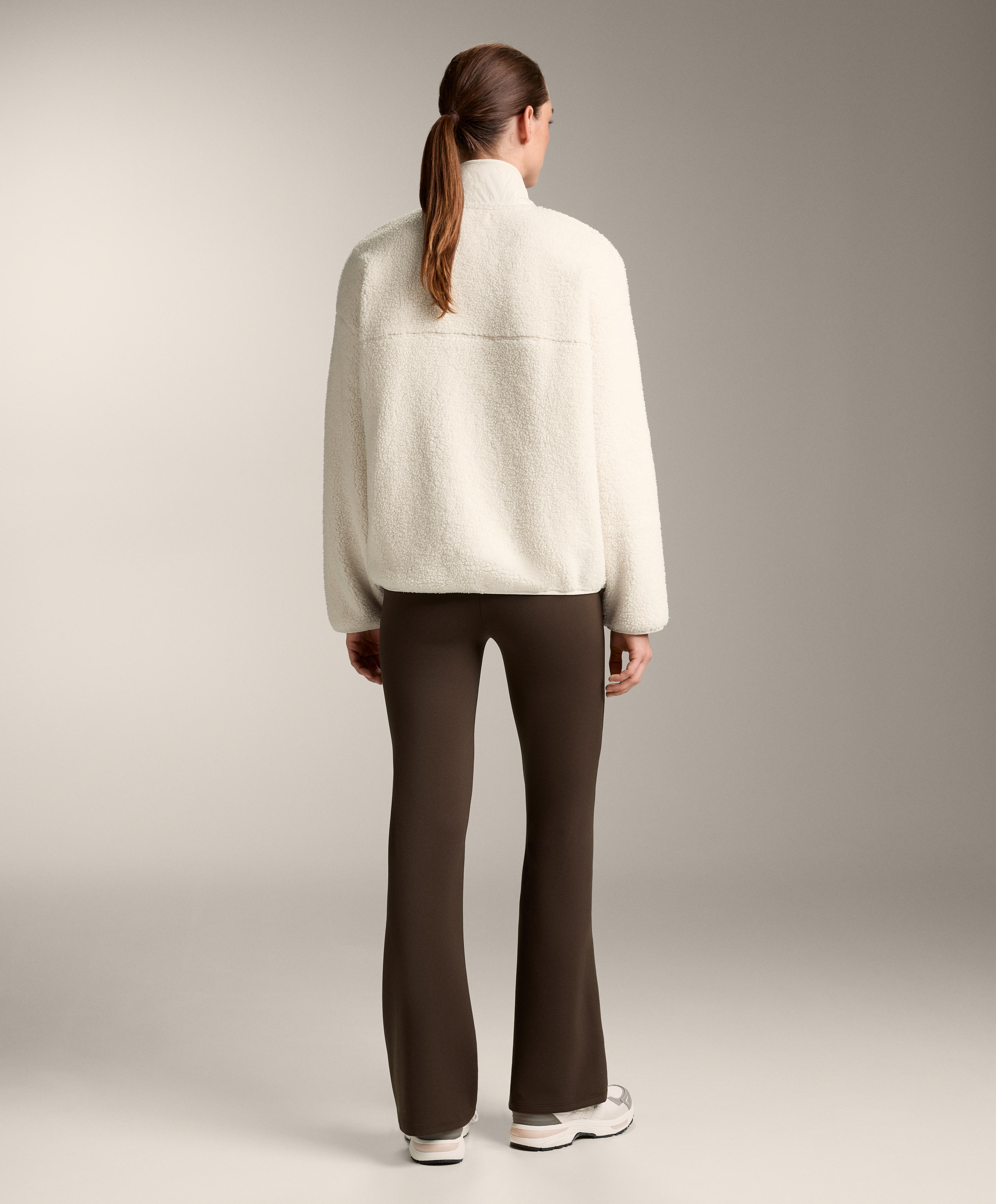 LIGHT FAUX SHEARLING BOMBER JACKET