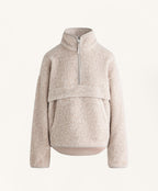 FAUX SHEARLING SWEATSHIRT WITH FRONT POCKET