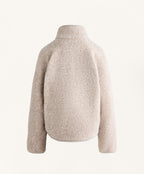FAUX SHEARLING SWEATSHIRT WITH FRONT POCKET