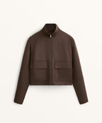 NEOPRENE EFFECT JACKET WITH POCKETS