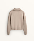 RIB COLLAR KNIT JACKET