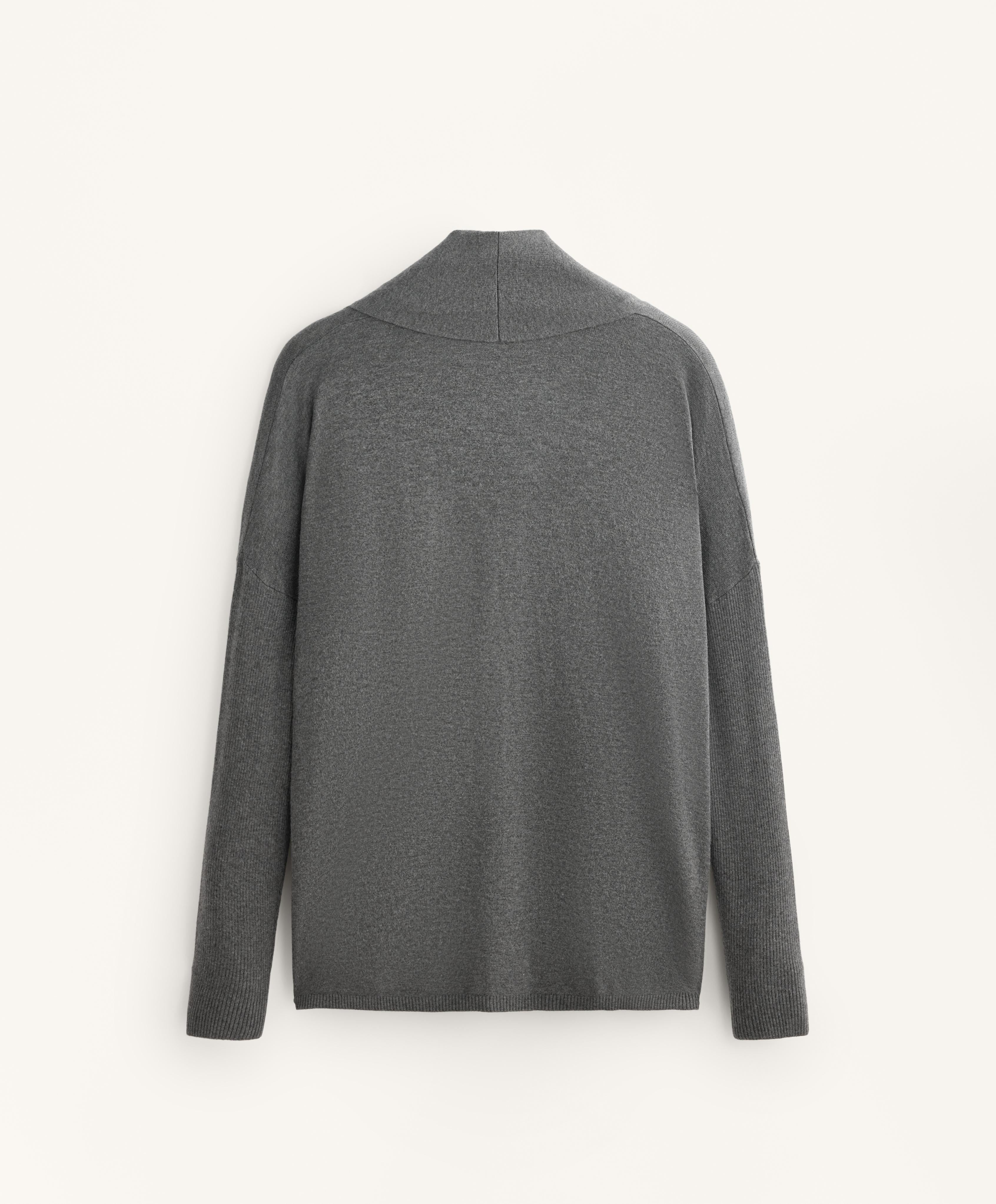 KNIT CARDIGAN WITH RIB DETAILS