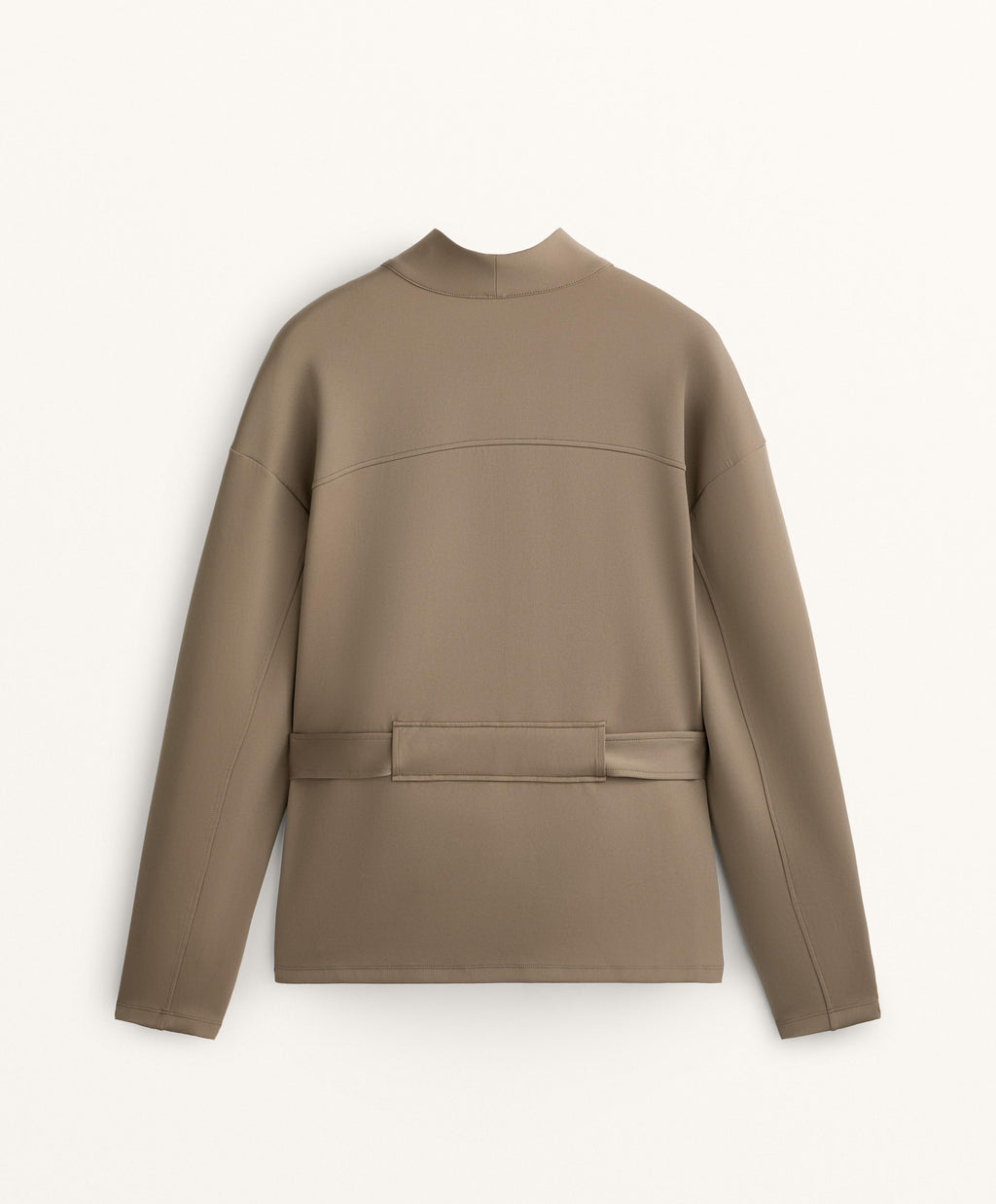 NEOPRENE EFFECT JACKET WITH BELT
