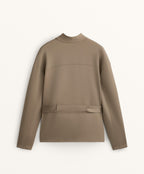NEOPRENE EFFECT JACKET WITH BELT