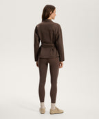 NEOPRENE EFFECT JACKET WITH BELT