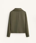 DOUBLE ZIP NEOPRENE EFFECT JACKET