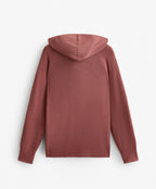 LONG HOODED KNIT JACKET
