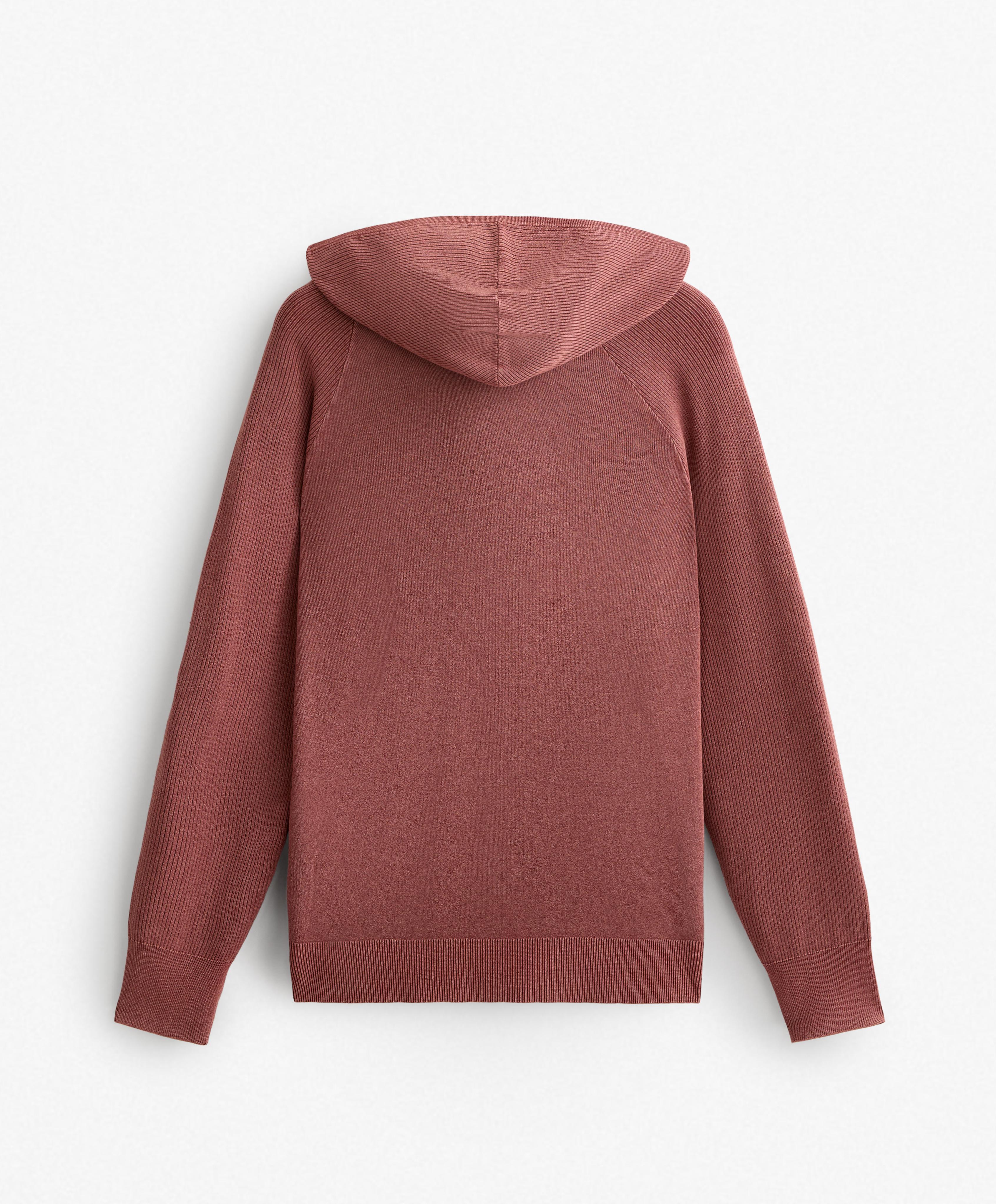 LONG HOODED KNIT JACKET